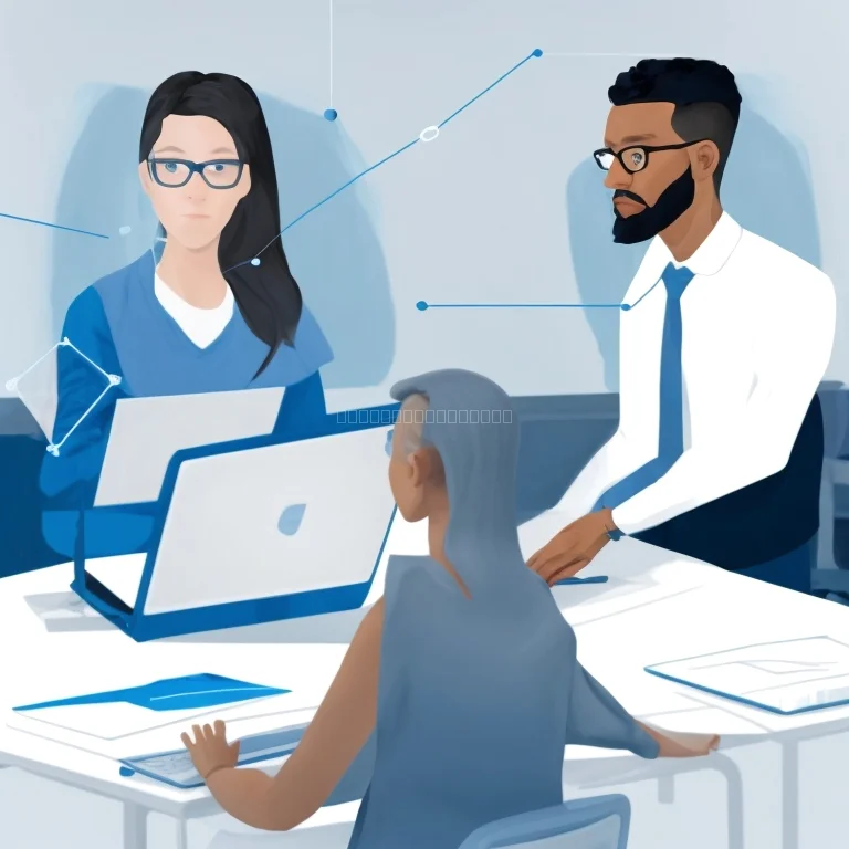 Close-up of student analyzing code for vulnerabilities