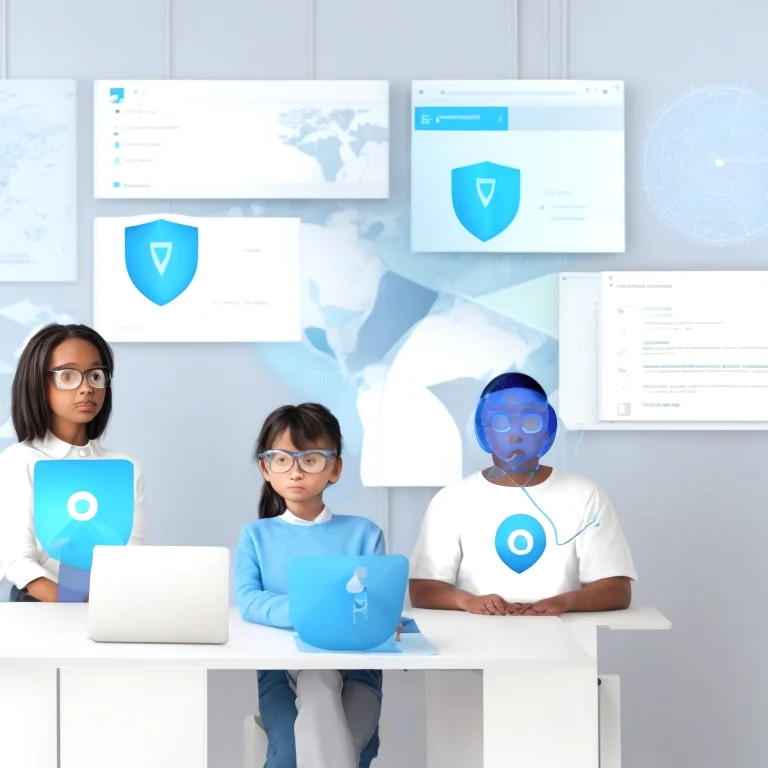 Professional instructor giving a virtual cybersecurity lecture